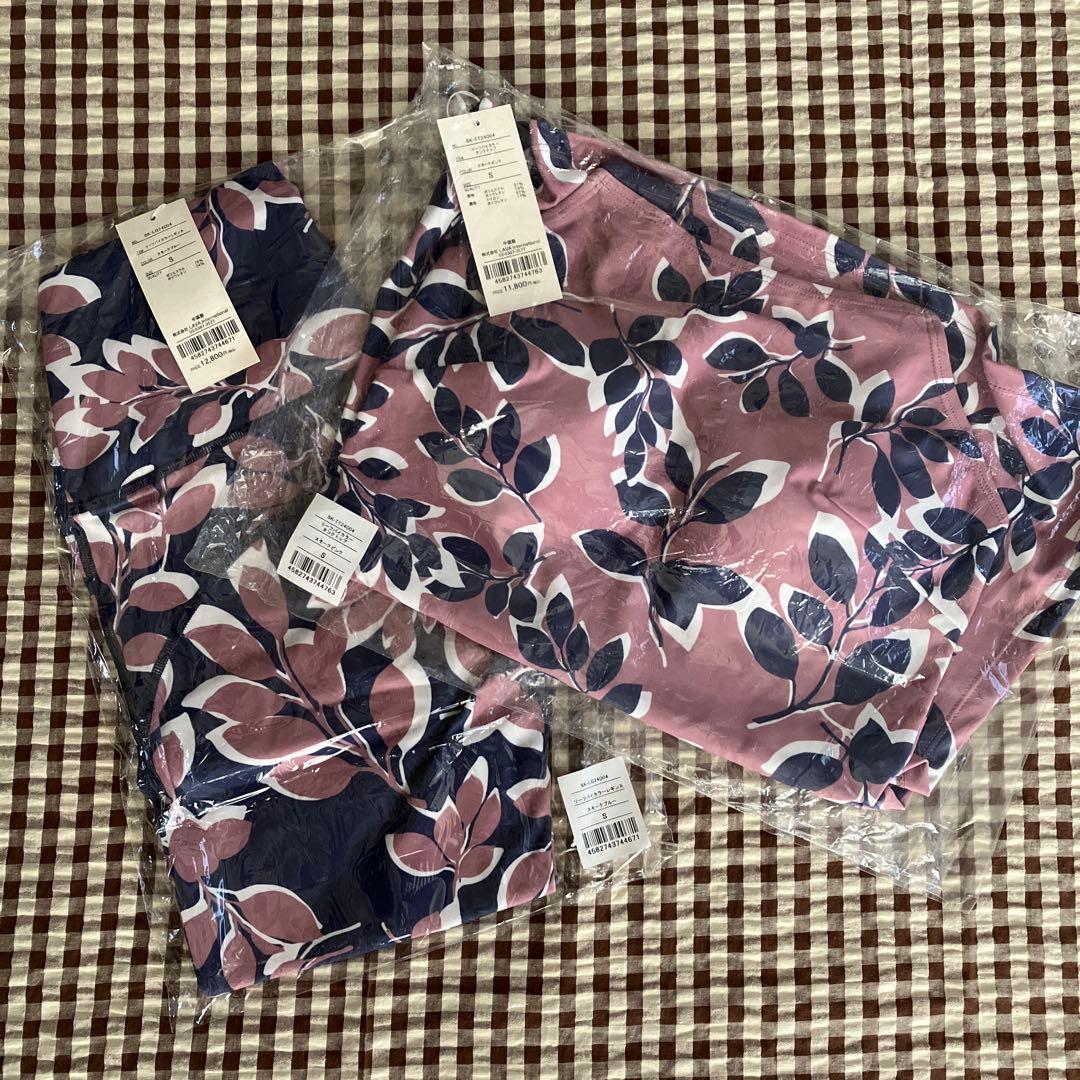 SUKALAリーフバイカラータンクトップ&レギンスセット S