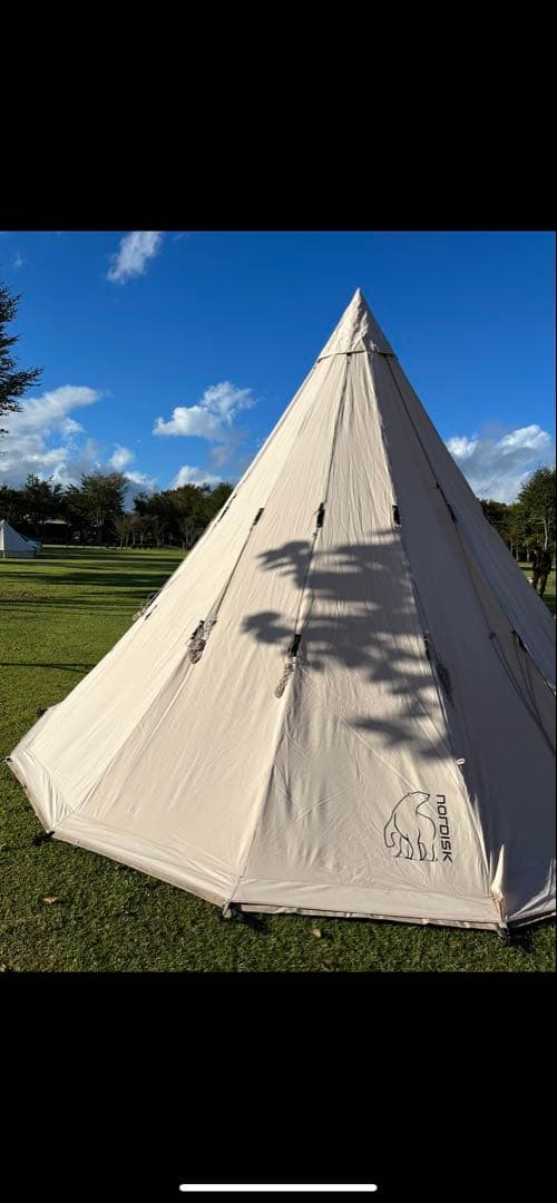 Nordisk 19.6 ジップインフロア付き　ティーピー型テント ベージュ