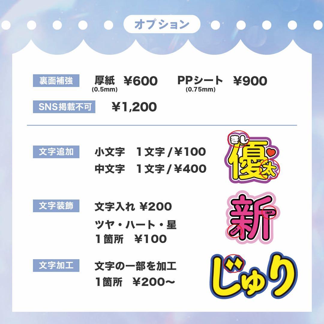 うちわ文字 連結パネル オーダー 【momoページ】