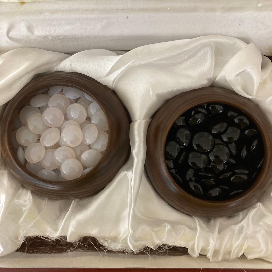 「K」瑪瑙碁石　白黒囲碁石セット