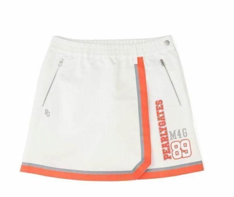 パーリーゲイツライトグログランスカート サイズ2 新品 ホワイト 新品 本物