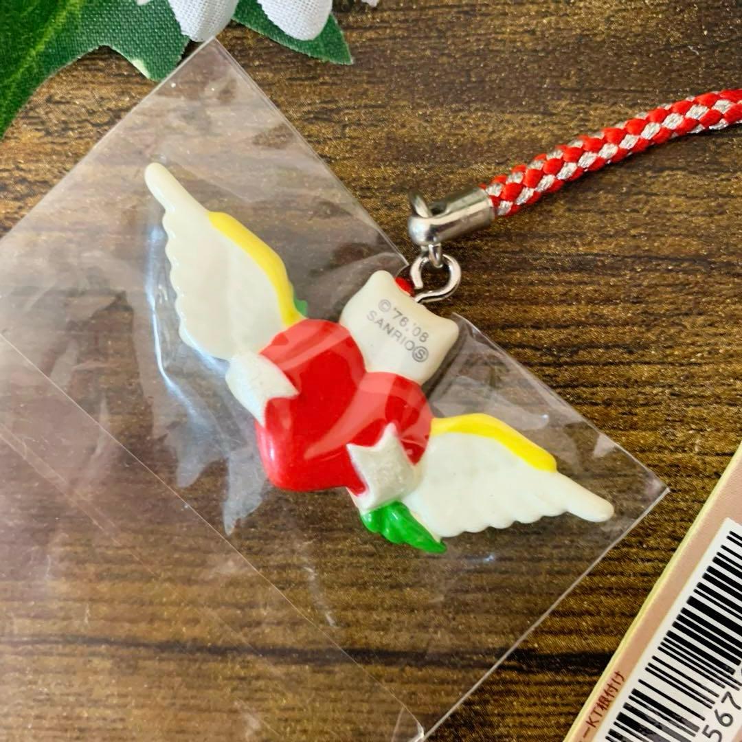 し　様　ハローキティ　LOVE タトゥー 根付け　羽 ストラップ　入手困難