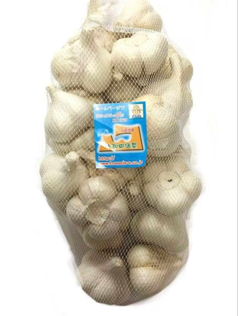 青森にんにく5キロ　Mサイズ　ホワイト六片種にんにく　　訳あり品　業務用　加工用
