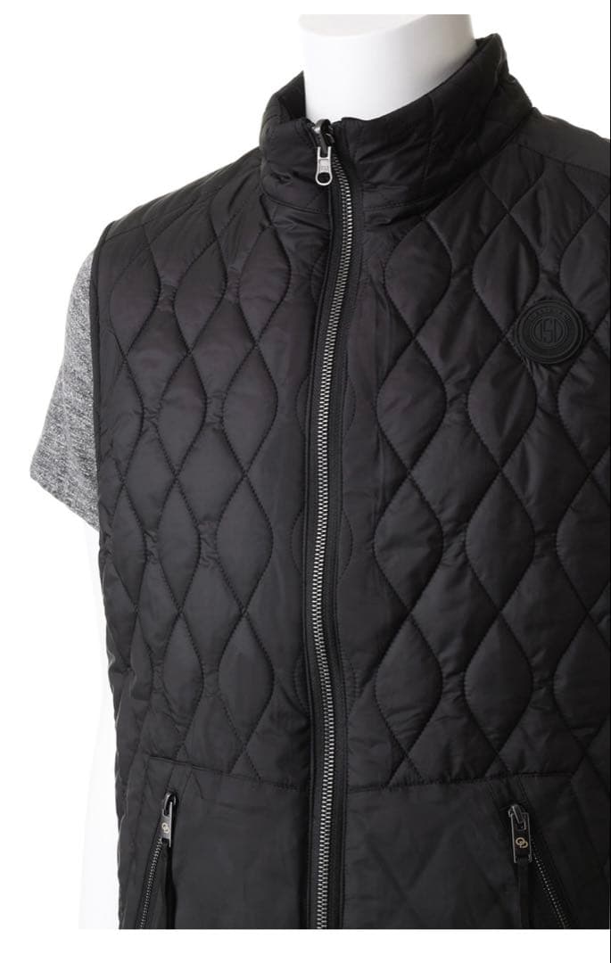 obsidian キルティング ゴルフ ダウンベスト ブラック
