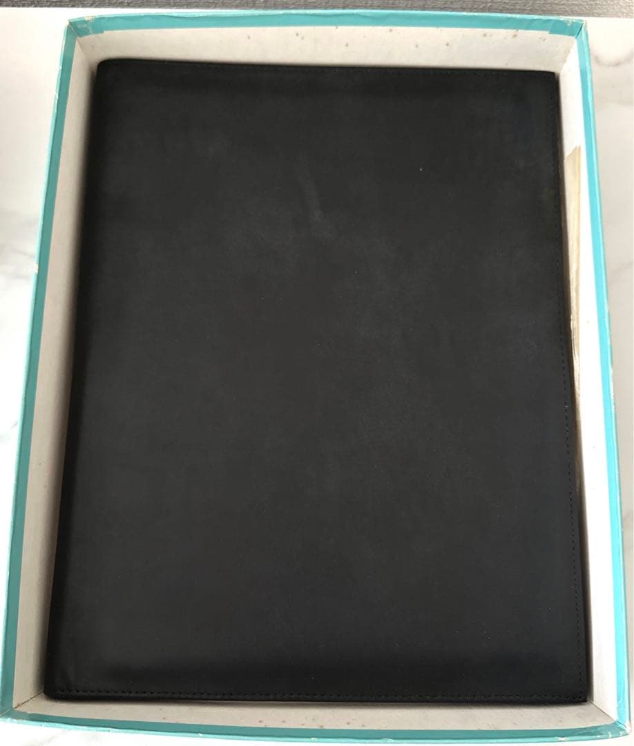希少！ティファニー　本革　ノートパッドホルダー　A4 ブラック