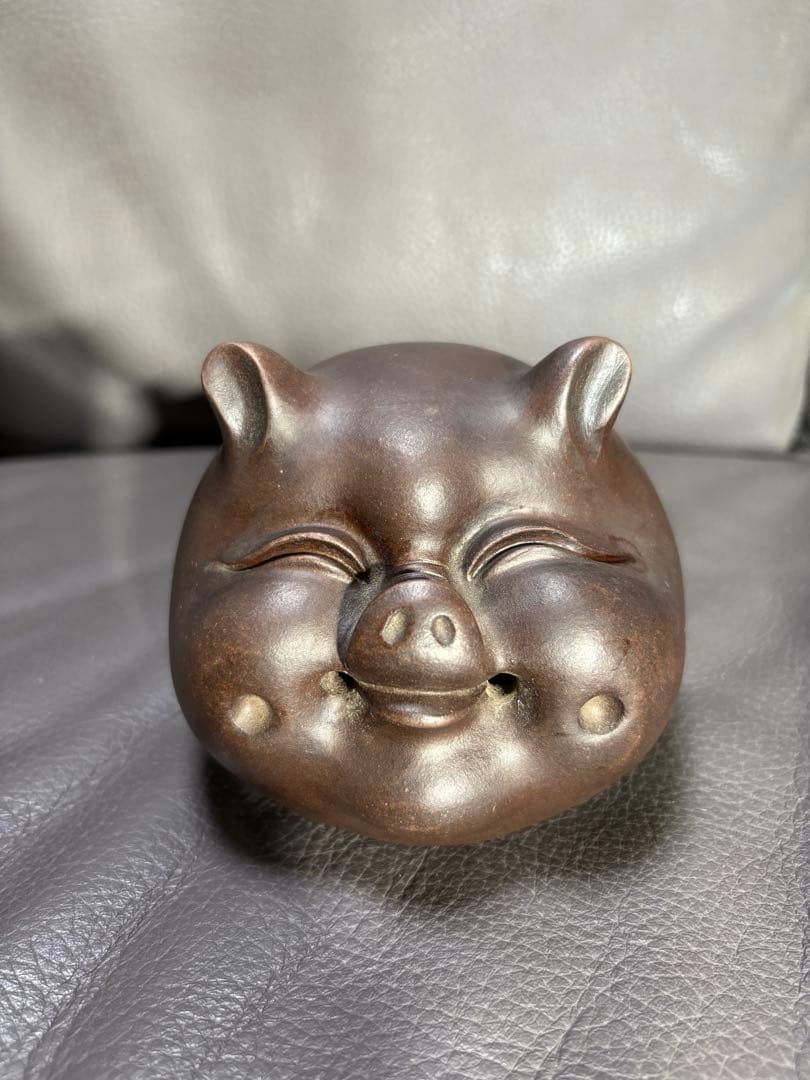 ブタ豚　置物　鈴