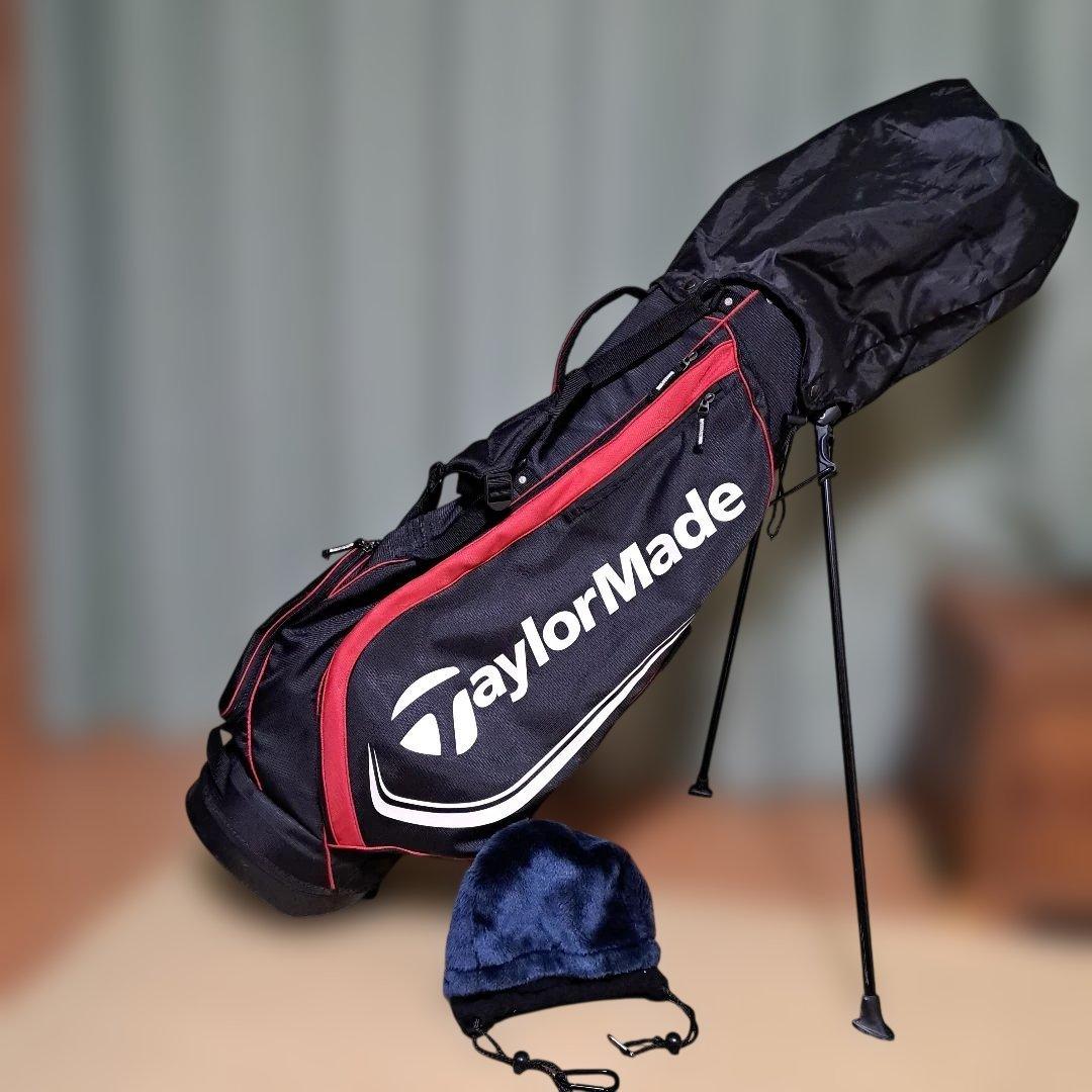 TaylorMade スタンド式キャディバッグ、フード付き。アイアンカバー付き。