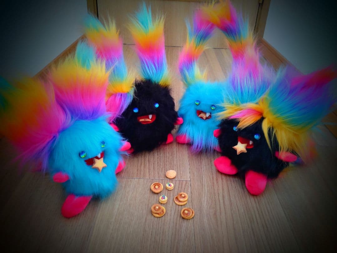 まんまるんモンスター♥アートドール人形幻獣ケモノ ハンドメイドぬいぐるみ