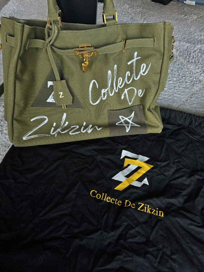 チャングンソク zikzin バッグ トートバッグ カーキ