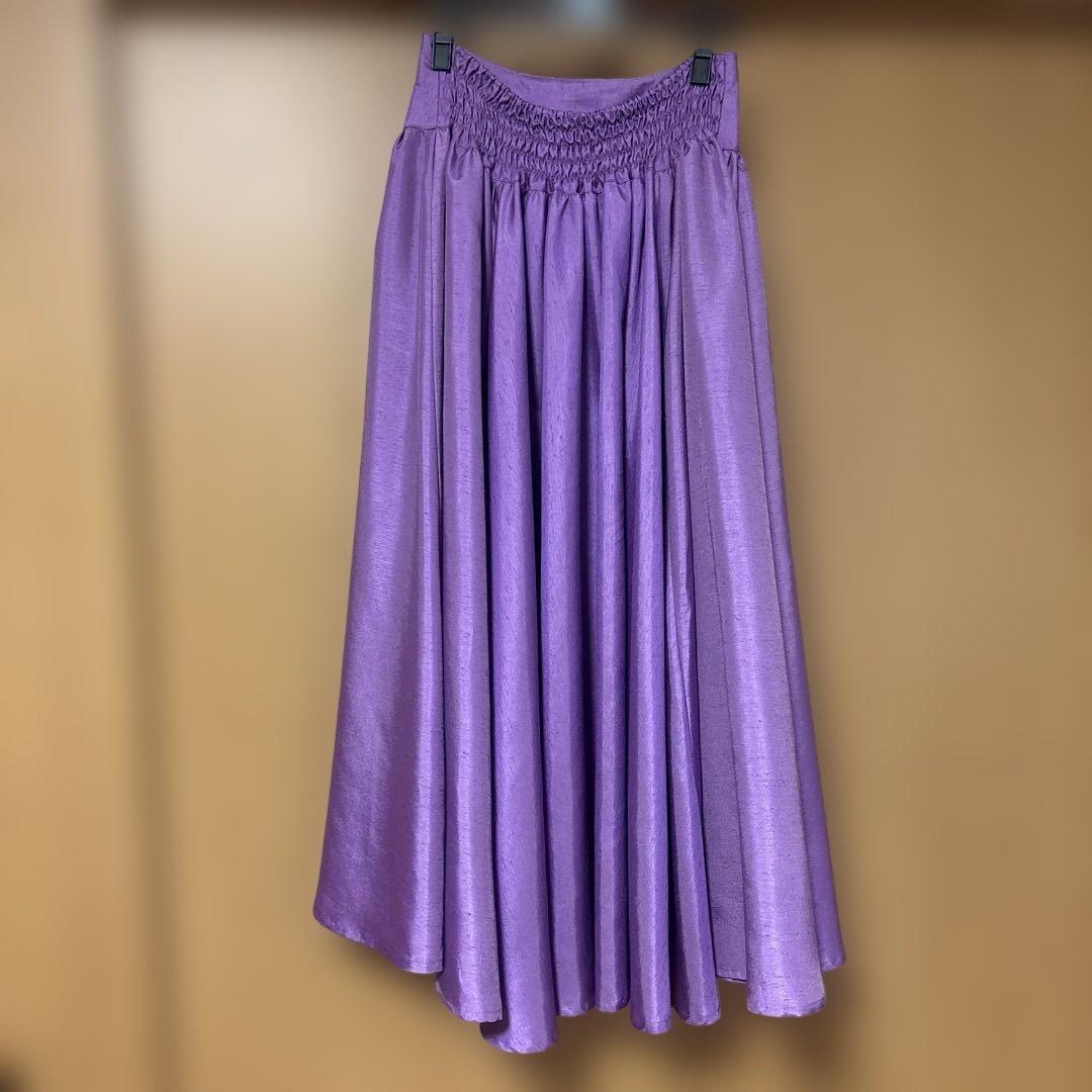 【Maunaloa】マウナロア　フラダンス　スカート　パープル