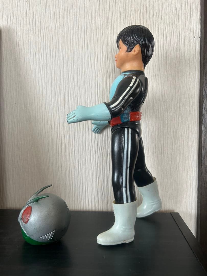 仮面ライダー1号　マスク有りソフビ　昭和