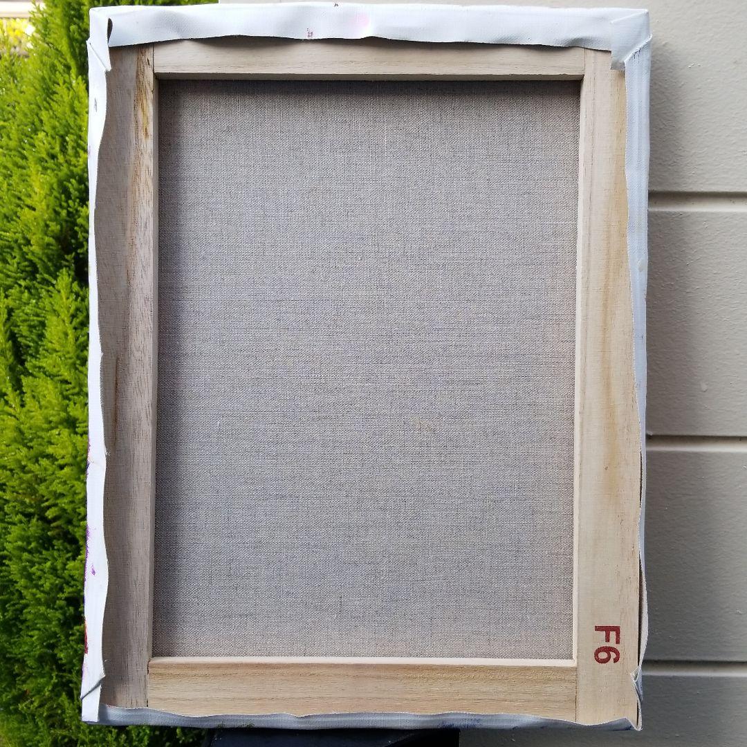 キャンバス油絵　専用　赤いお花とみつばち