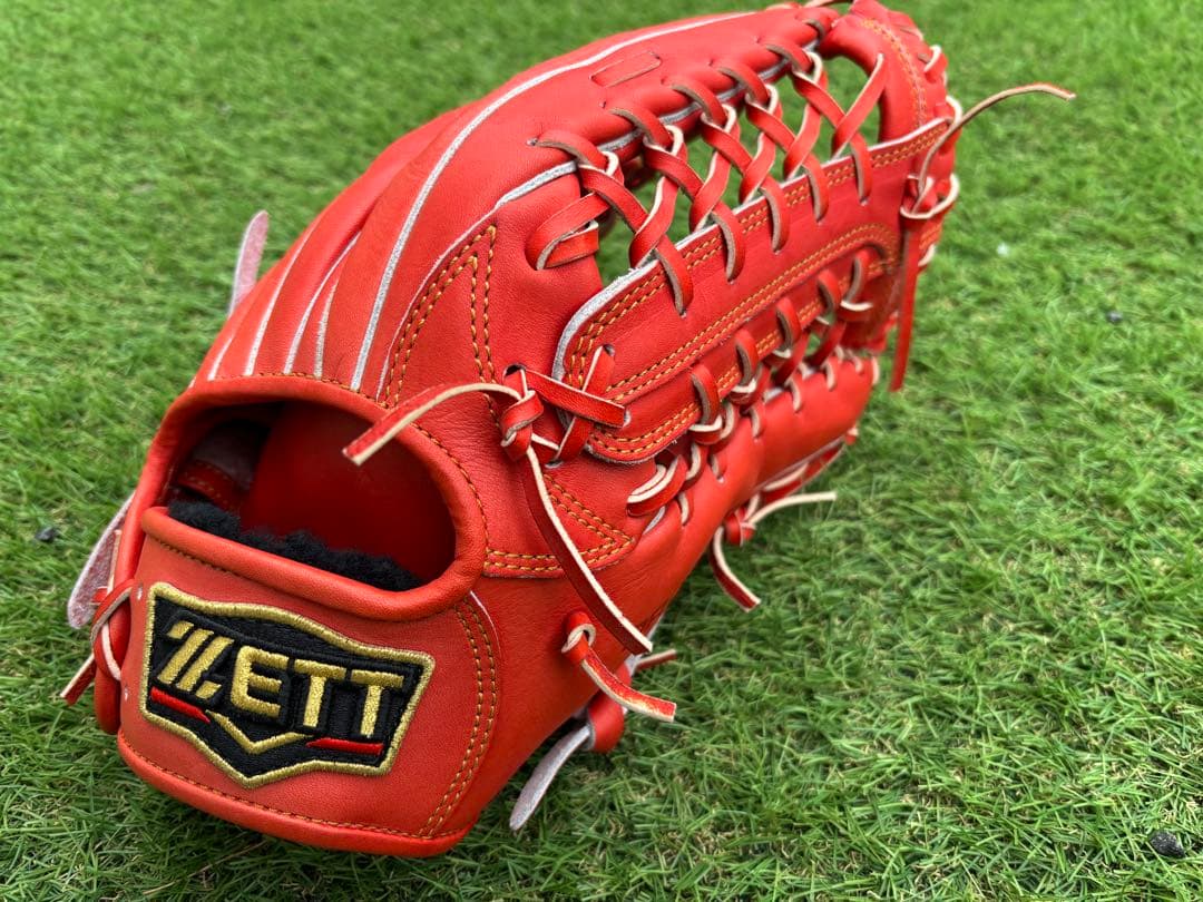 未使用品　型付け済　ZETT 軟式　グローブ ゼット　プロステイタス　外野用