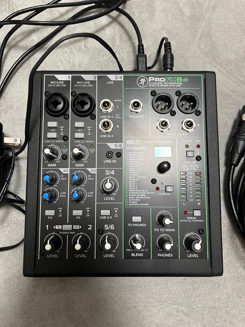 PROFX6v3 ミキサー ケーブル付　オーディオインターフェース