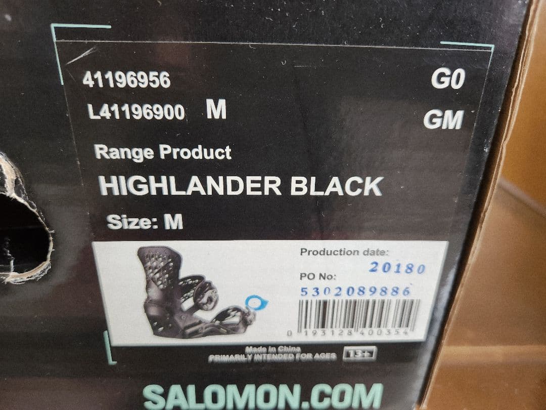 SALOMON HIGHLANDER BLACK ビンディング M