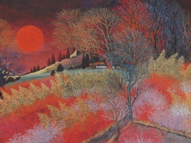 平松礼二、【路ー『早春譜』が聞こえてくる】、希少な額装用画集より