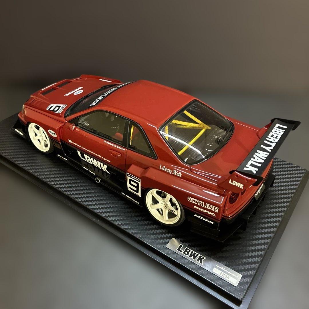 032 LBWK LB-ER34 スーパーシルエット 1/18スケール ミニカー