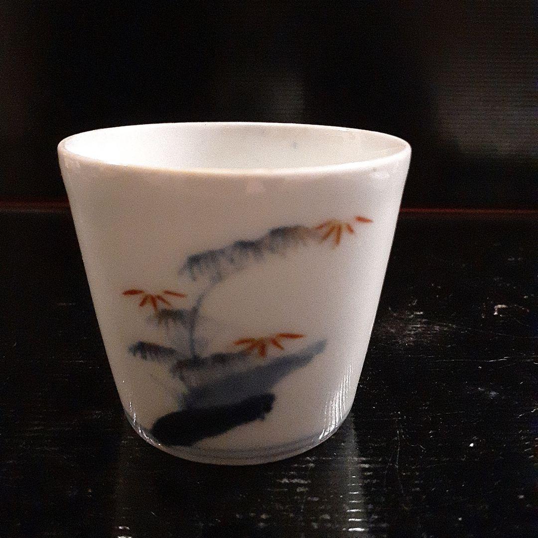 古伊万里金彩色絵酒杯1客