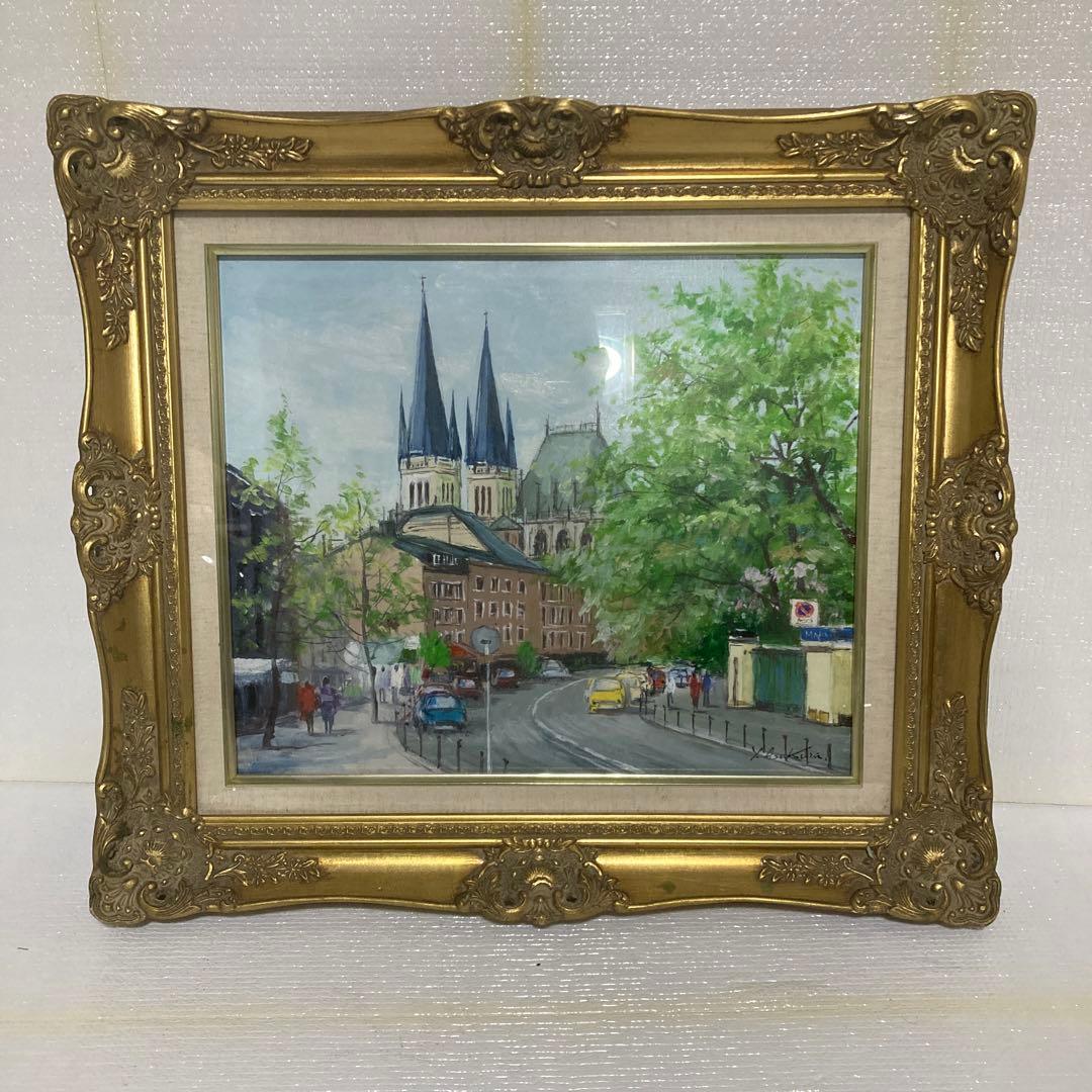 風景画 Y. Asakura 金色フレーム、着払いでお願いします。