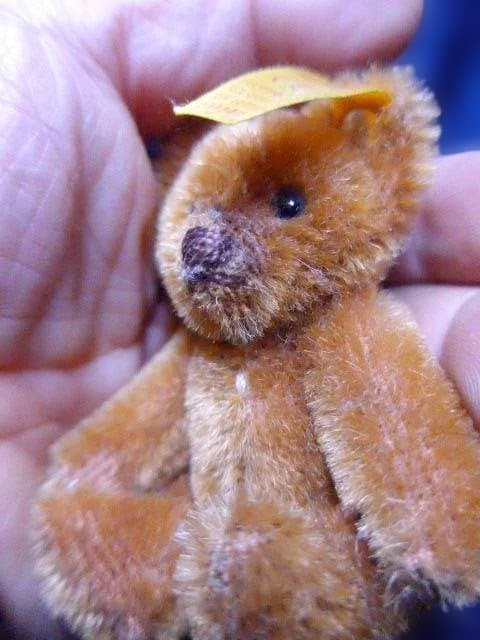 貴重なシュタイフ Steiff ミニ テディベア レッド ブラウン／8cm
