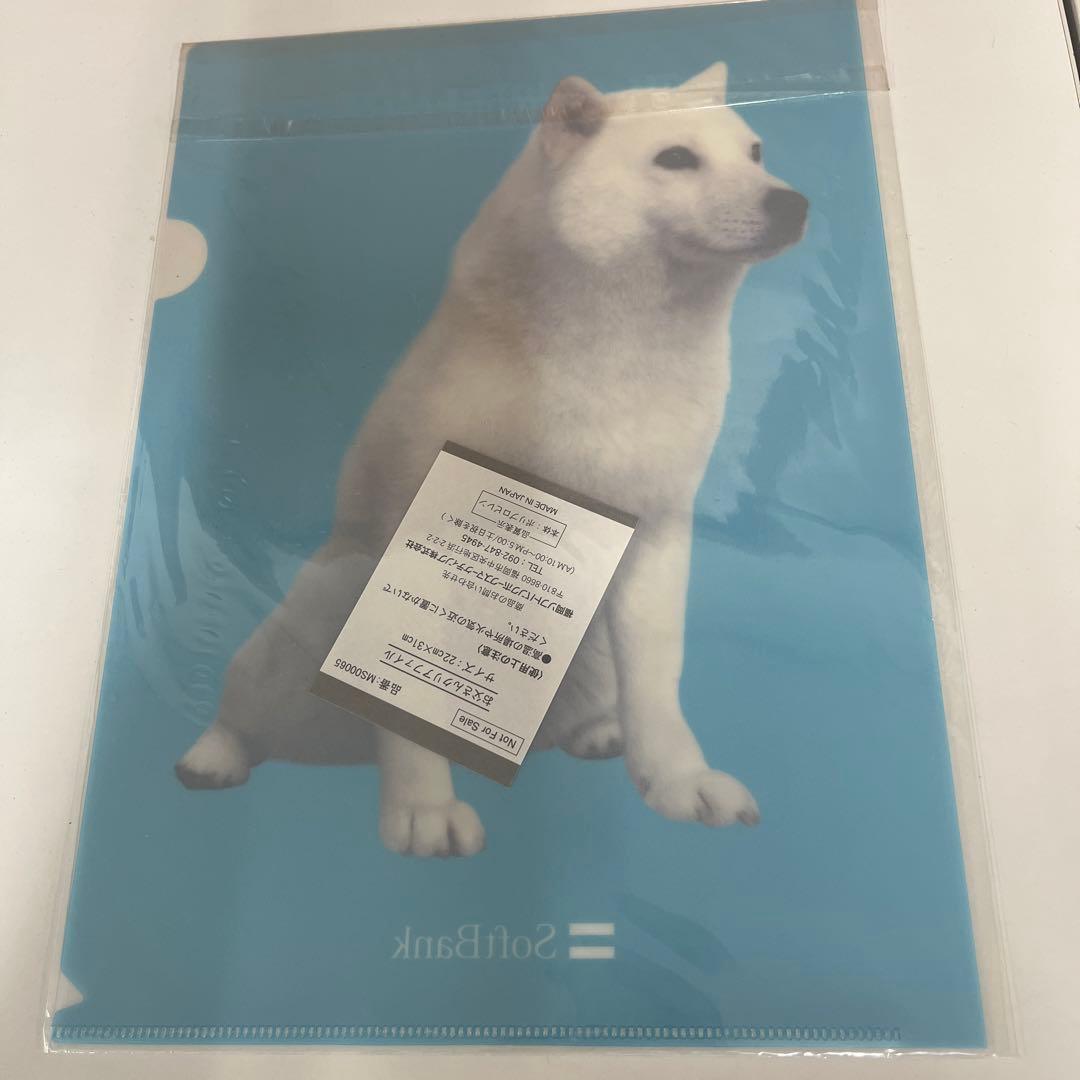 SoftBank 白い犬 A4クリアファイル