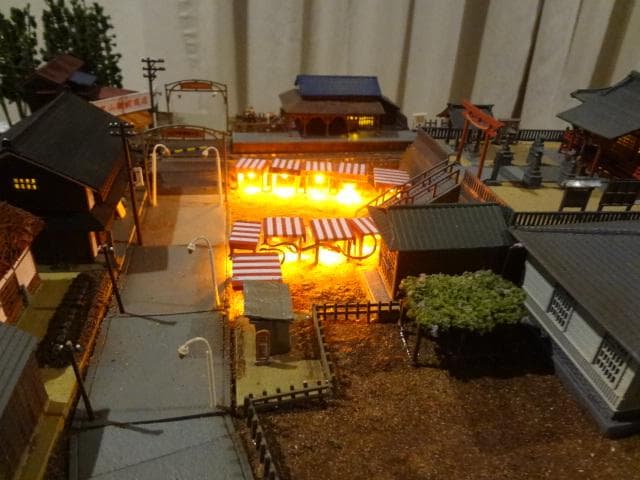 鉄道模型少年時代レイアウト・ジオラマ完成品 サウンドSP家屋台照明付 Nゲージ