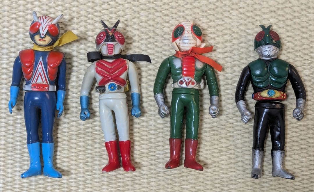 レトロソフビ　ポピー　ミニソフビ　仮面ライダー　4体セット
