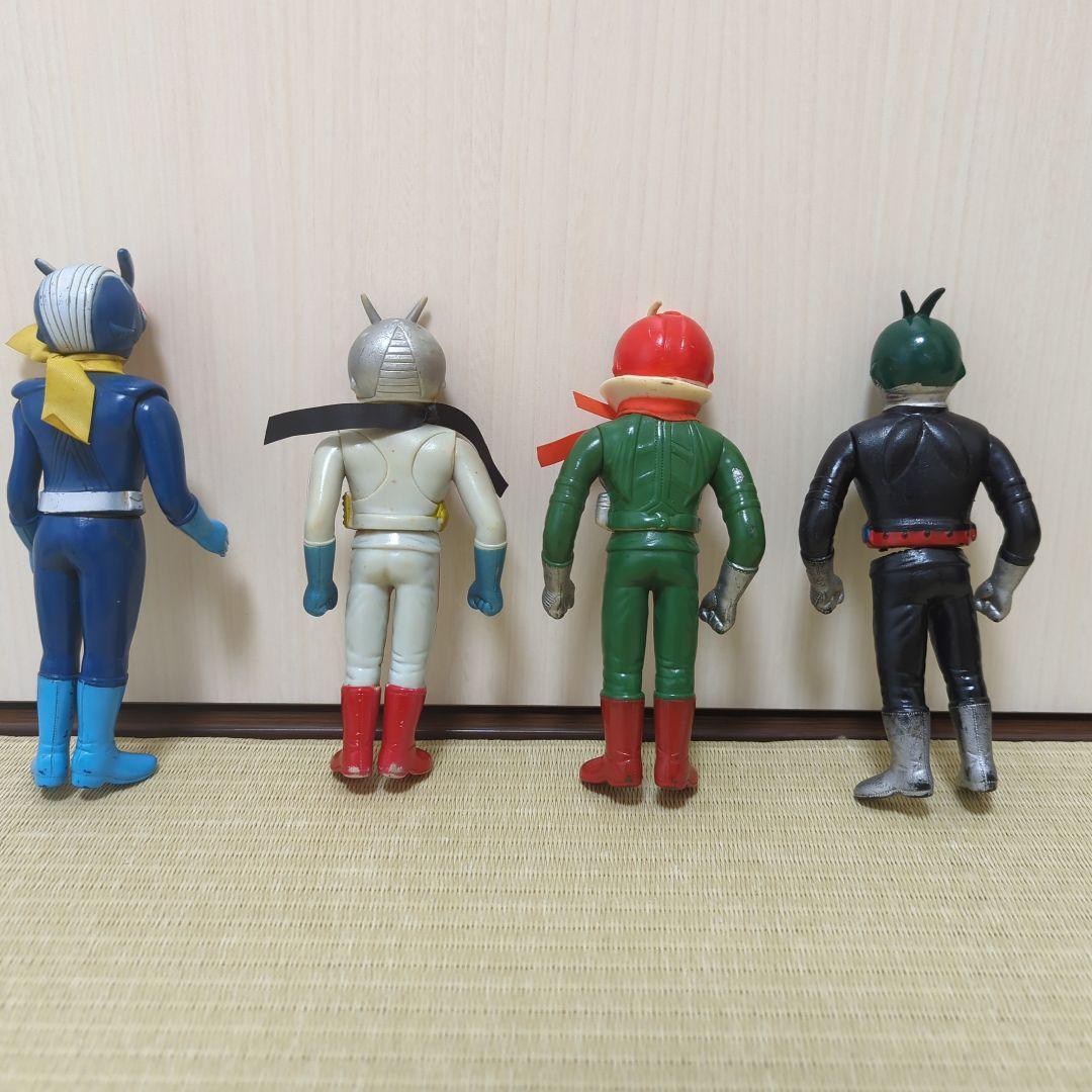 レトロソフビ　ポピー　ミニソフビ　仮面ライダー　4体セット