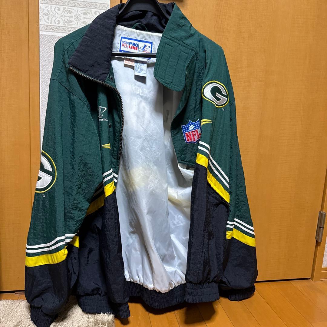 Green Bay Packers ナイロンジャケット NFLロゴ付き