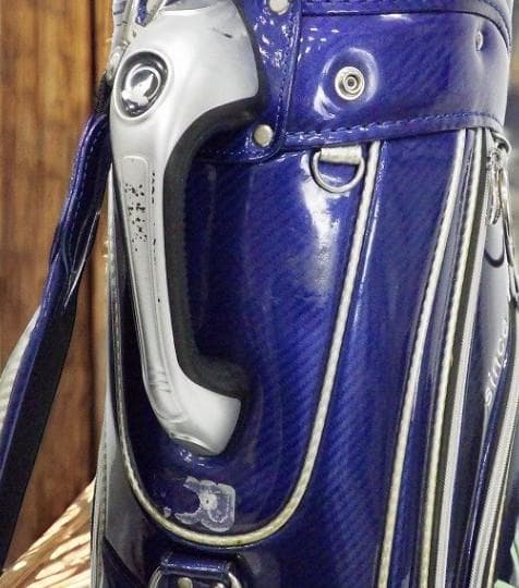 送料無料／お買い得　HONMA 高級エナメル キャディバッグ総刺繡BLUE