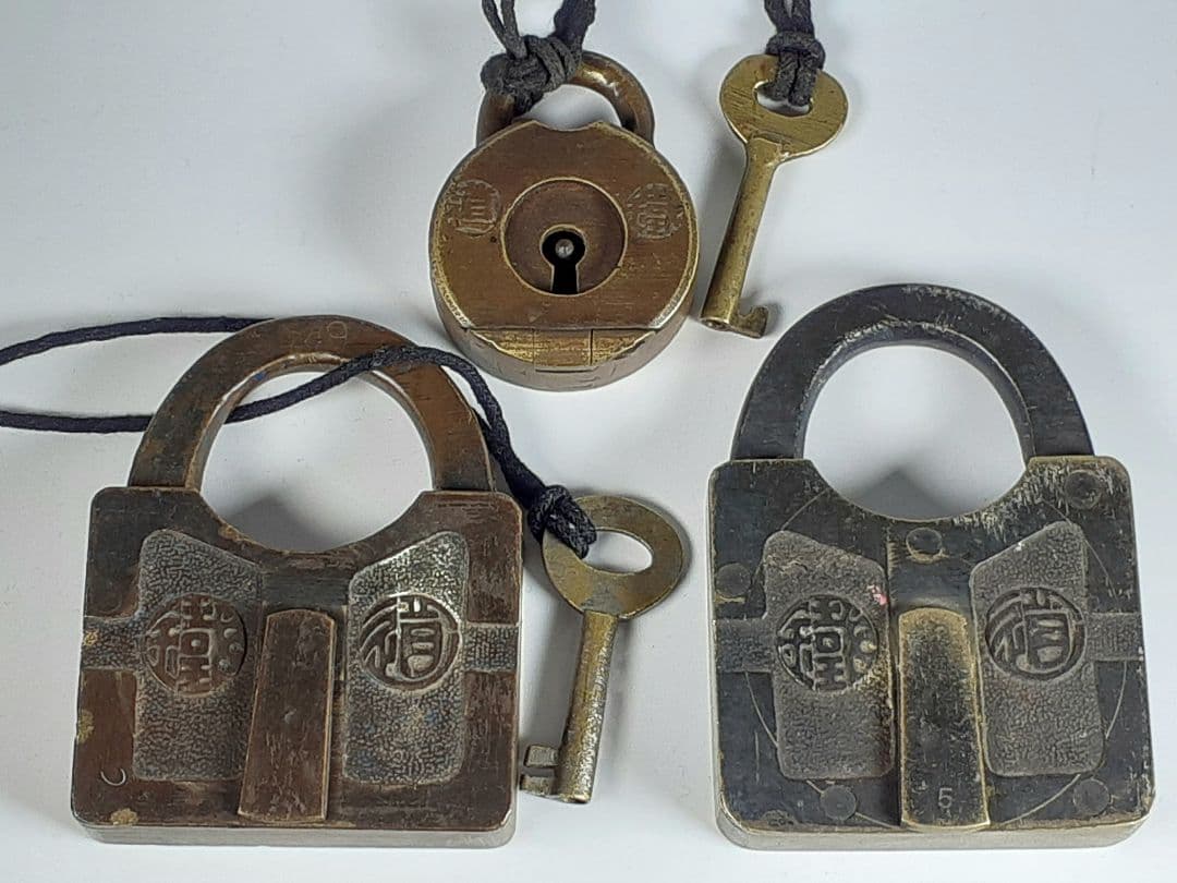 鉄道　錠前　3点　IWATA&CO.TOKYO 南京錠　岩田製　国鉄