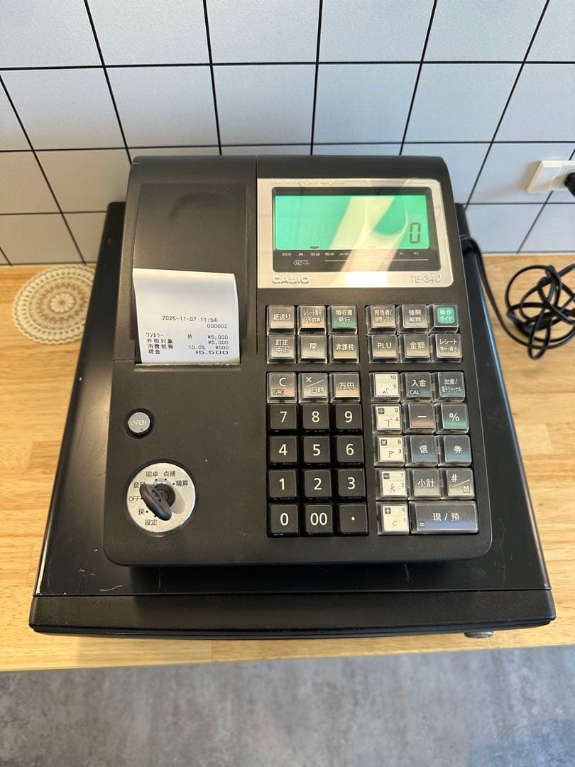 CASIO TE-340 レジスター 取扱説明書付き