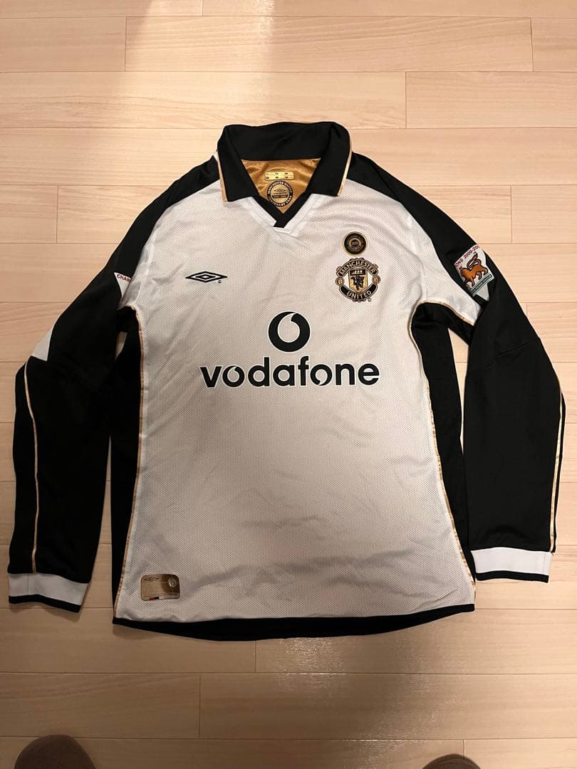 マンチェスター・ユナイテッド 100周年 アウェイ 長袖 ベッカム UMBRO