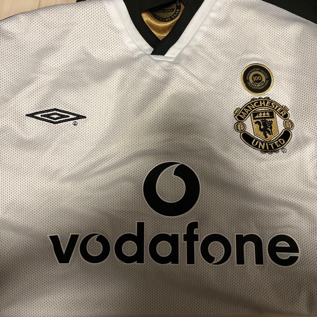 マンチェスター・ユナイテッド 100周年 アウェイ 長袖 ベッカム UMBRO