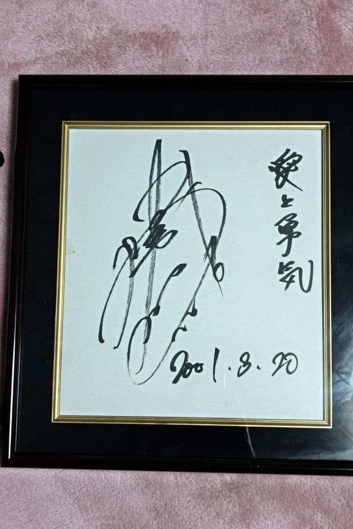 アルシオン　府川唯未　引退記念　ミニコスチューム付き額入りサイン色紙ブラック仕様