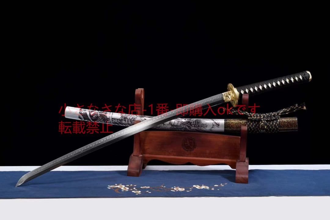 26寸T10焼刃日本三色研【無双ゴースト】古兵器 刀装具 日本刀 模造刀 居合刀