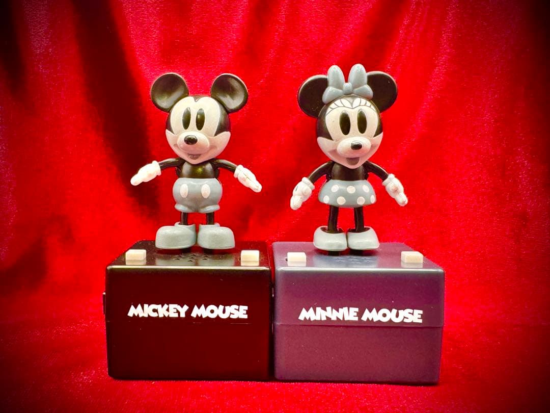 ディズニーキャラクター ポップンステップ ミッキー＆ミニーペア〈モノトーン色〉