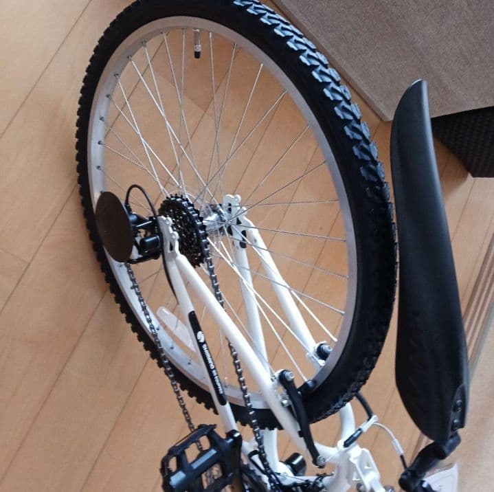 たくま様折り畳みマウンテンバイク ホワイト