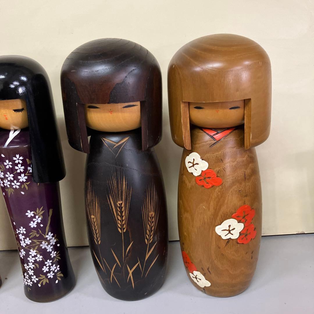 D-3 昭和レトロ レトロモダン こけし 7体セット 伝統工芸 郷土玩具 和風