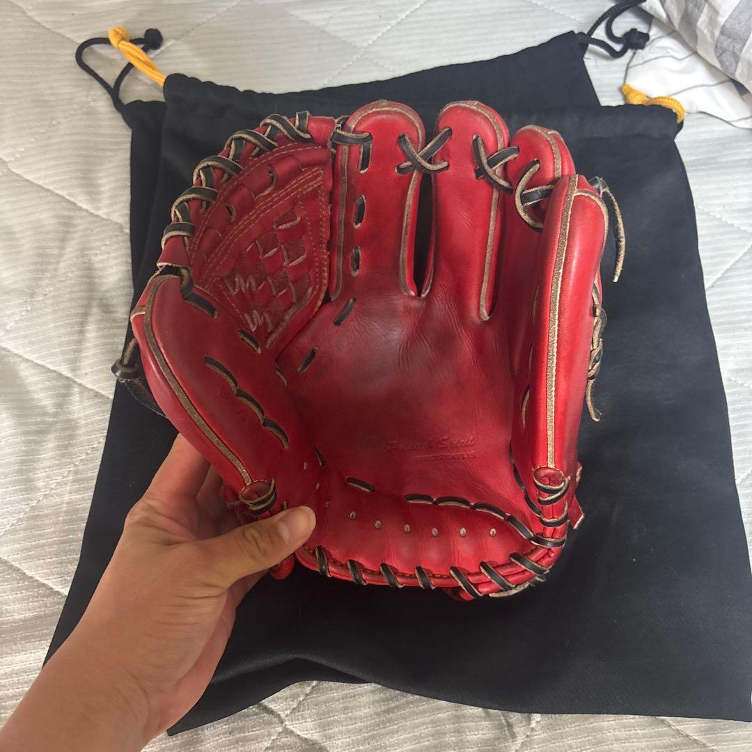 ZETT PROSTATUS 赤　源田モデル硬式グローブ