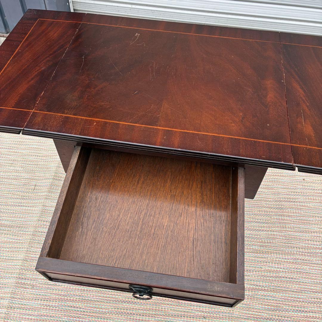 【送料込】ドロップリーフテーブル　英国風　アンティーク　ヴィンテージ　ロココ調