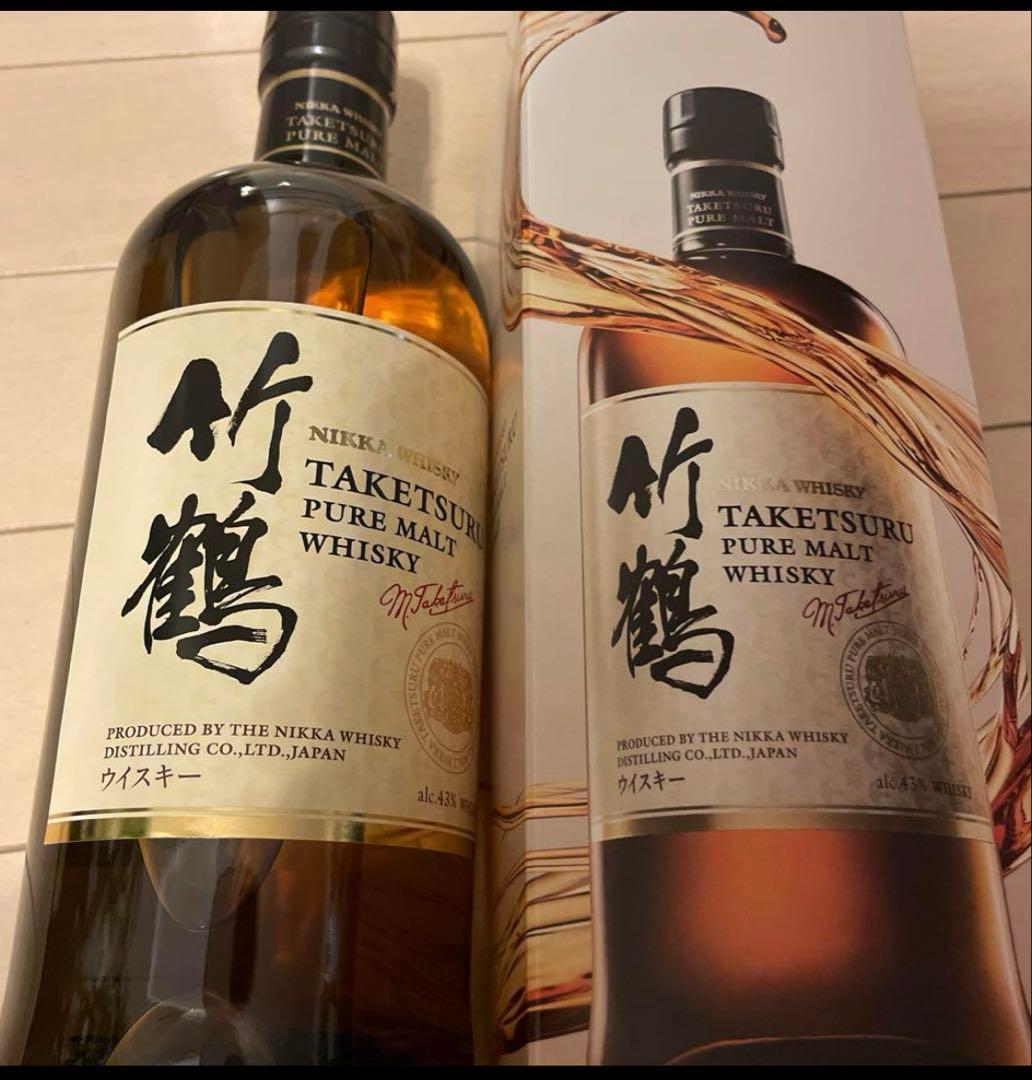 （新品、未開封）ニッカ 竹鶴 ピュアモルトウイスキー 700ml 43%