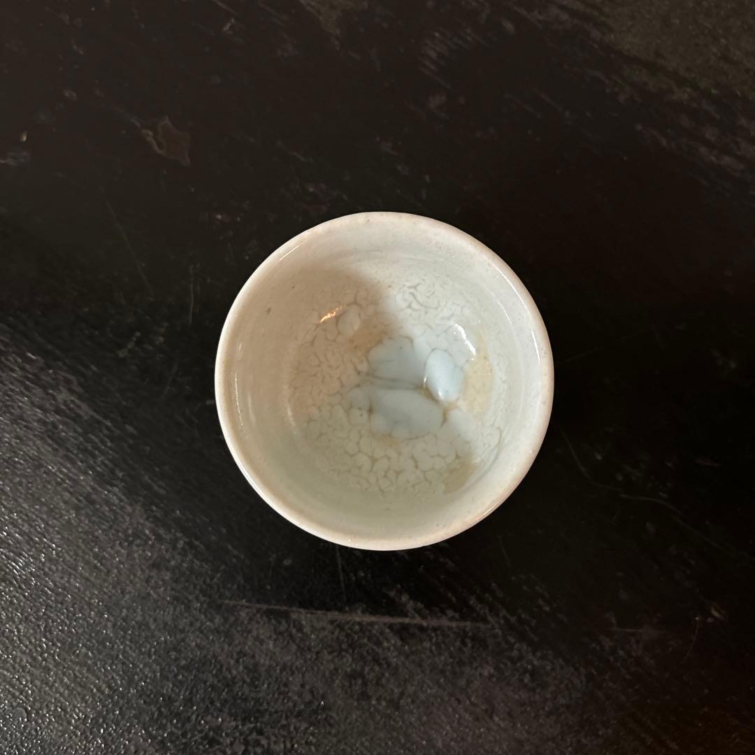 李朝白磁　盃　ぐい呑み　骨董　アンティーク.古美術.酒器.韓国骨董.検:白洲正子