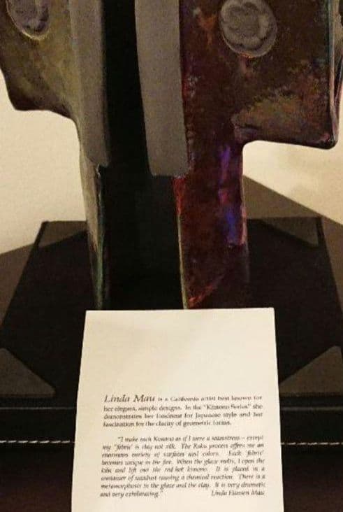 陶芸 作品✤ 楽焼き オブジェ KIMONO　和モダン　インテリア