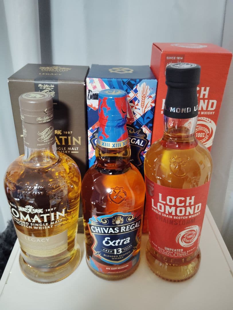 ウイスキーセット：トマティン、シーバスリーガル、ロッホローモンド