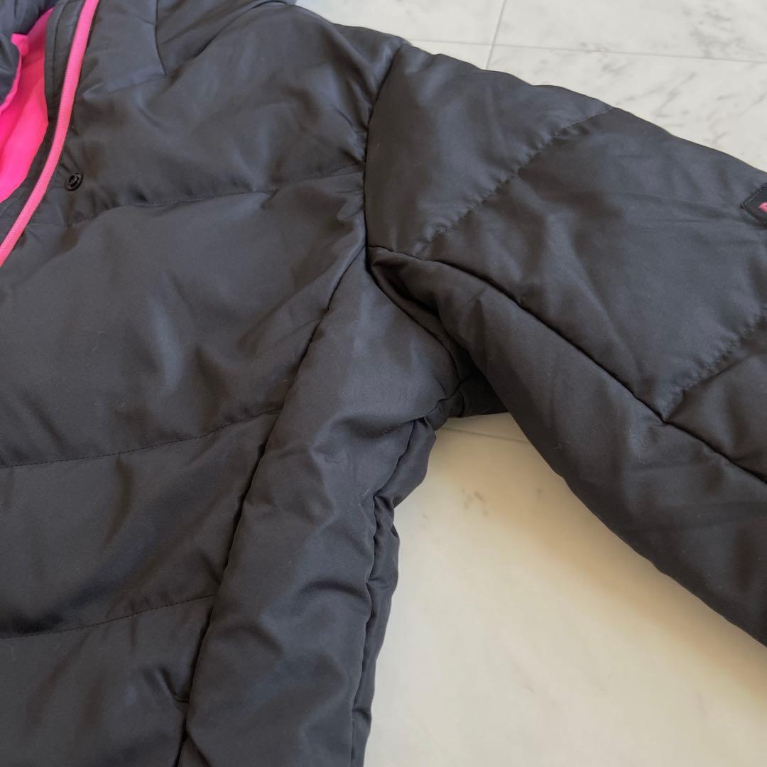 【新品タグ付】ミズノXL ベンチコート　リアルダウンコート　ブラック×ピンク