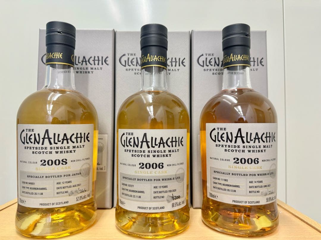 グレンアラヒー　シングルカスク　3本セット　12年13年14年飲み比べ　完売品