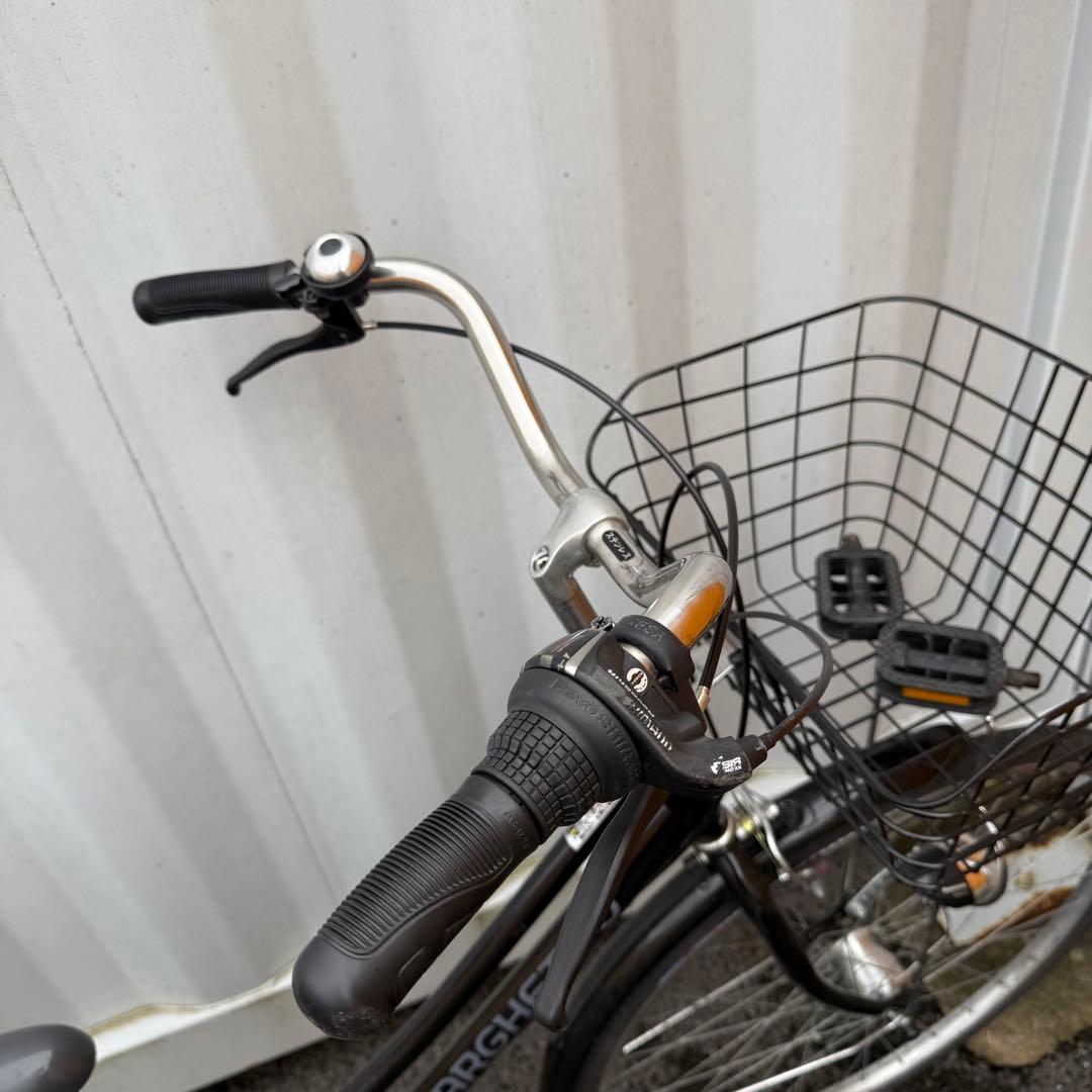 みか　街乗り用自転車 27インチ カゴ/鍵/オートライト/6段変速付