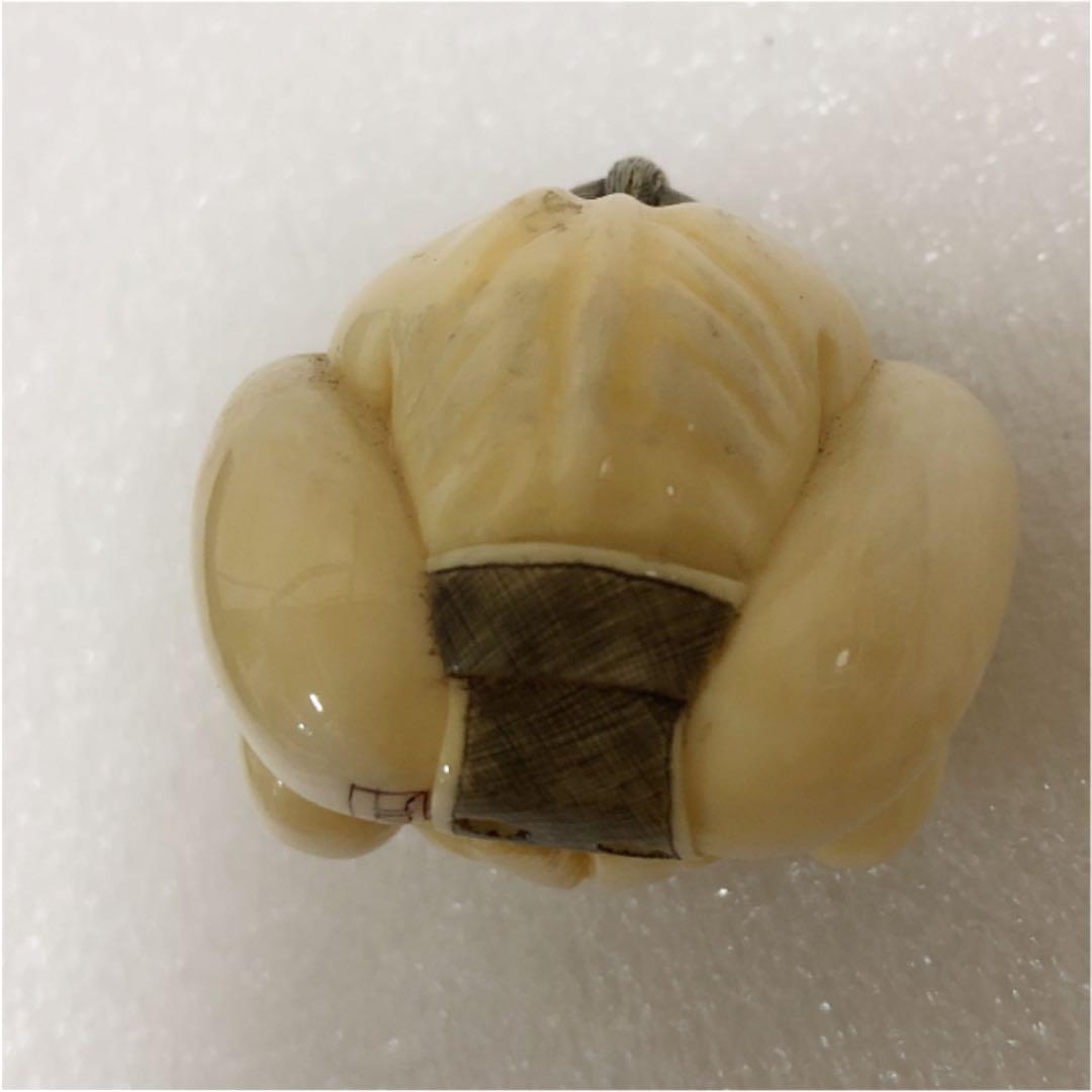 天然素材　彫刻　柔術　根付　置物