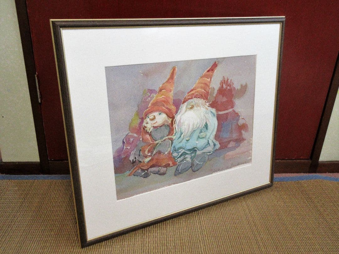 水彩画「クリスマス人形」